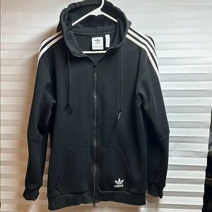 Adidas Women’s Black Full Zip-Up Hooded Track wear